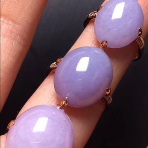 Authentic Jade with Certificate Purple RINGS